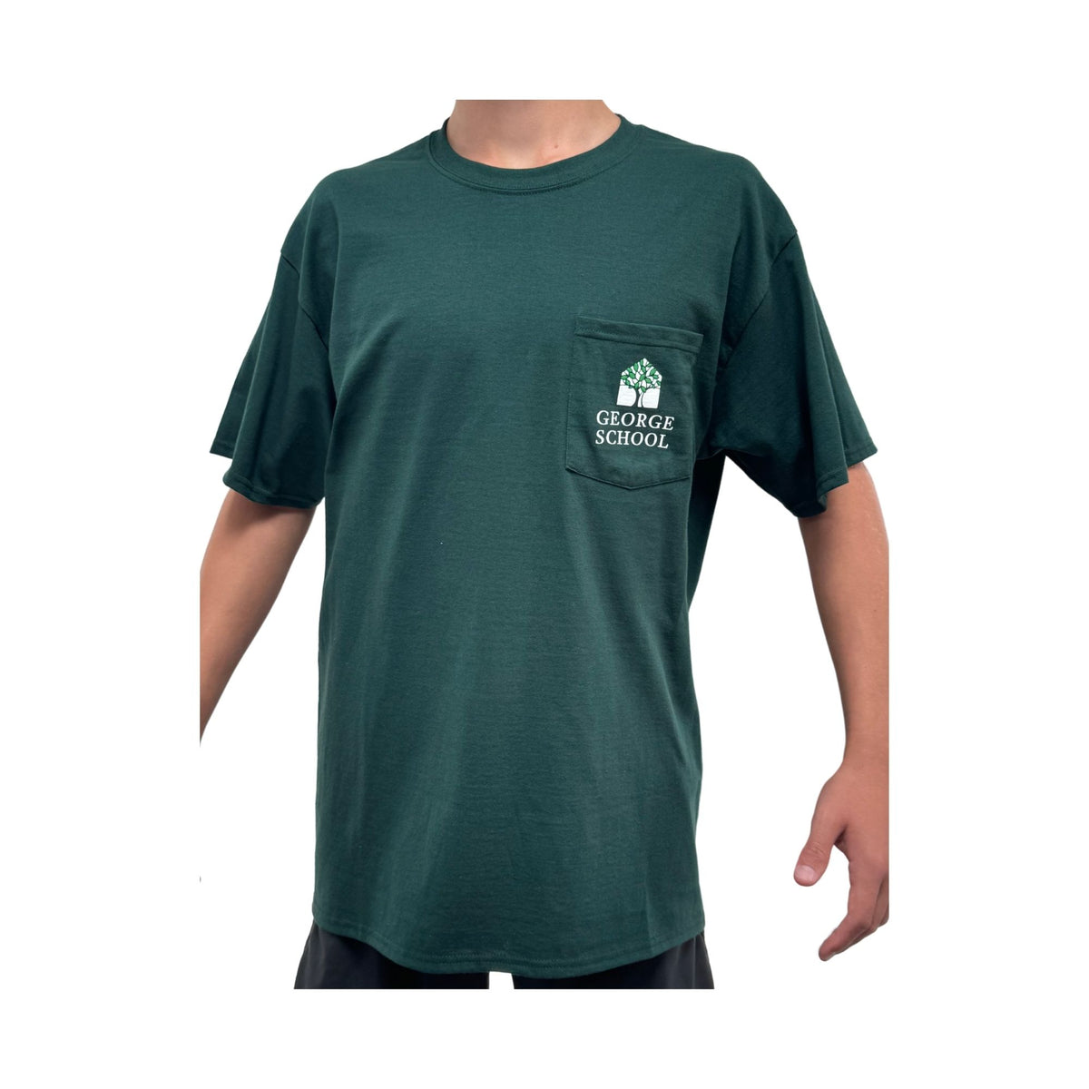 Tシャツ・カットソー DARKPARK Army green poplin Anne shirt (WSH04FAC08 0061) DarkGreenShortSleeveTee2_1200x