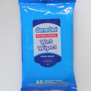 Germ Out Antibacterial Wet Wipes